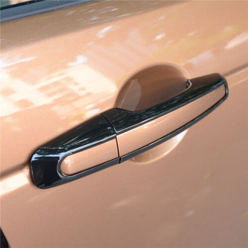 Outer Handle Decorative Frame Car Door Outer Handle Protective Decorative Frame for   Black