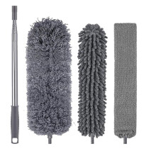 4St Mikrofiber Dammduk med FöRläNgningsståNg 30-110 Tum för HöGt i Tak för RengöRing Av SpindelnäT, Persienner, MöBler, Bil