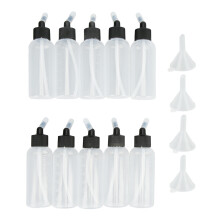 High Temperature Resistance Squeeze Bottle Leak Proof Twist Cap Refillable Dispensing Container Clear PET Plastic Multi Purpose Applicator Bottle