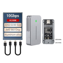 2230 2242 M.2 NVMe Case Enclosure NVMe to USB Adapter M.2 Box 10Gbps USB3.1 Gen 2 PCIe M2 SSD Case for 2230 2242 Drive