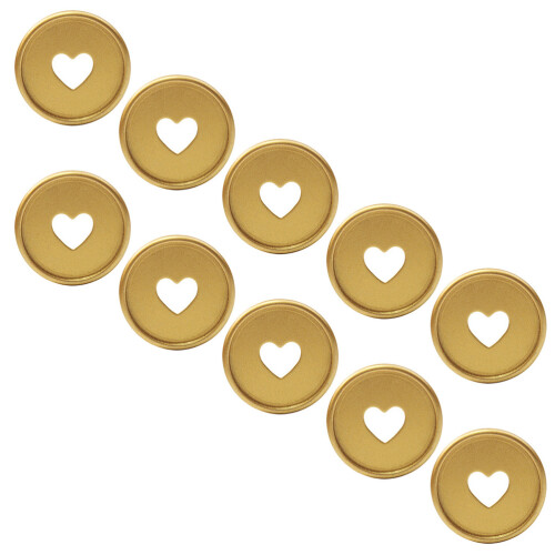 50St Heart Binder Discs Goud, Robuuste Bindmaterialen Voor Notities
