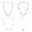 12Pièces Colliers Choker Perles Colorées Plage 1