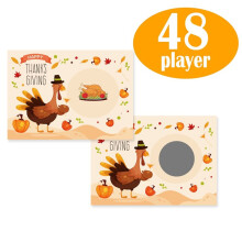 Thanksgiving Party Scratch Game Turkiet-Kort Jullotter Till Festliga Lotterier