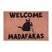 Dark Cat Welkom Madafakas Volledige Print Deurmat Leuke Deurmat Home Decor Keuken Badkamer Decor Geef Mensen Leuke Cadeaus