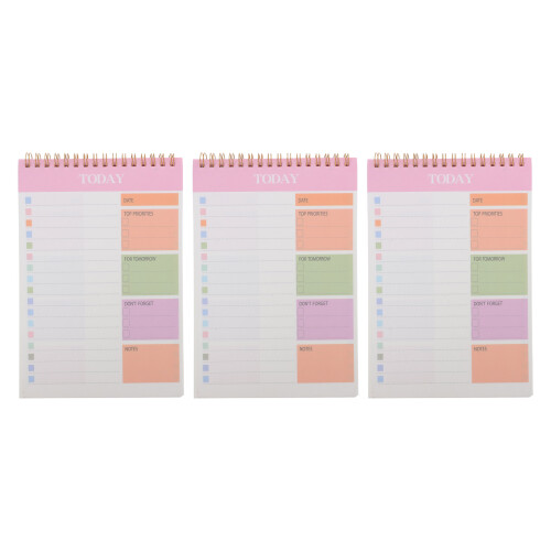 Pink Weekly Schedule Planner Daily Task Checklist Notepad