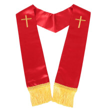 Traditionelle Kirchenstola Mit Stickkreuz Für Trauung