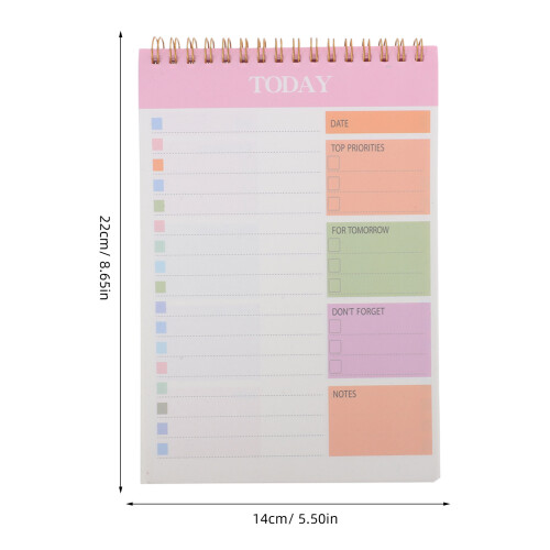 Pink Weekly Schedule Planner Daily Task Checklist Notepad 1