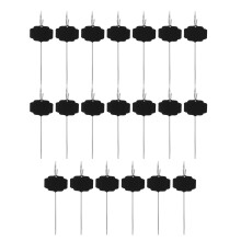 20Sets DIY Black Garden Chalkboard Plant Markers with Metal Stakes