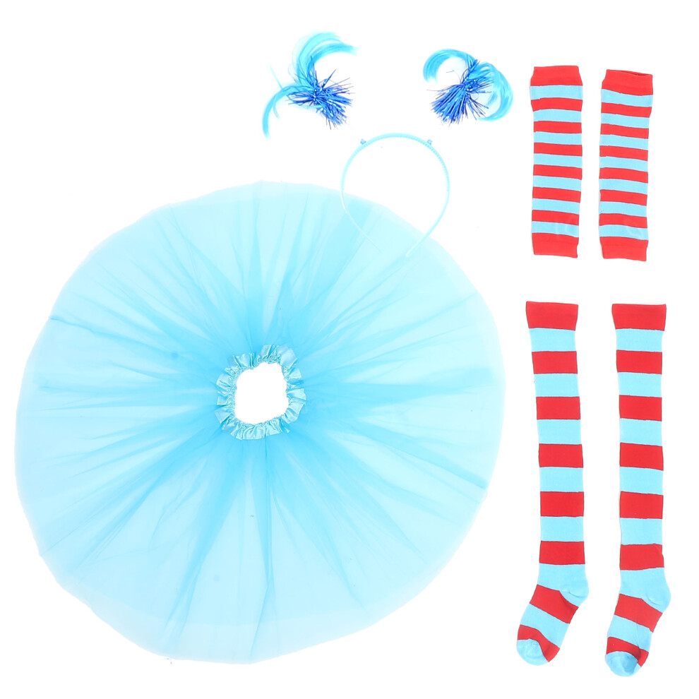 Photos - Fancy Dress 5Sets Sky-Blue Cosplay Costume Kit Tutu Skirt Arm Sleeves Stylish Set