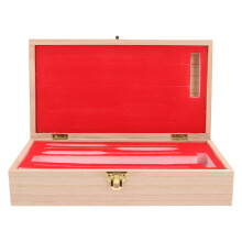 Portable Wooden Hydrometer Box with Foam Lining for Lab Storage