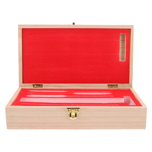 Portable Wooden Hydrometer Box with Foam Lining for Lab Storage