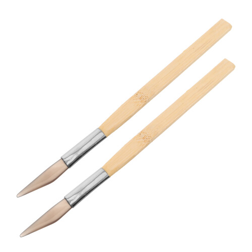 8Pcs Handheld Agate Burnisher Multi-Color Bamboo Handle Jewelry Tool 1