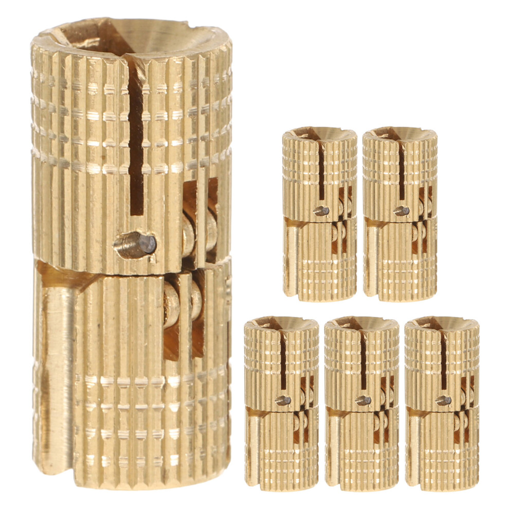 6Pcs Durable Brass Hidden Hinges For Cabinets Small Furniture Hardware 063188971838