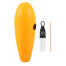 2Ensembles Guiros Jaunes En Plastique Avec Grattoir Percussion Latin
