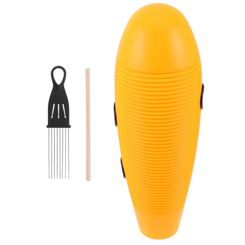 2Sets Beginner Guiro Percussion Instrument Yellow with Clear Sound 2