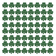 80Pcs Green Shamrock Paper Cutouts for St Patricks Day Classroom Decor