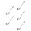 5Pcs Stainless Steel Noodle Strainer Silver Pasta Spoon 10