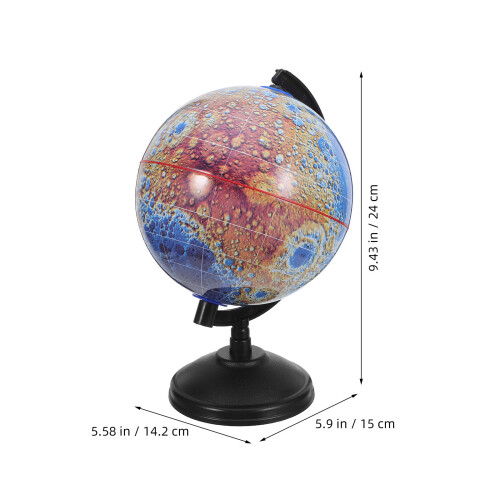 Blue Astronomy Globe Plastic Model Precision Engraved Moon Surface 2