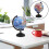 Blue Astronomy Globe Plastic Model Precision Engraved Moon Surface 11