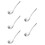 5Pcs Stainless Steel Noodle Strainer Silver Pasta Spoon 5