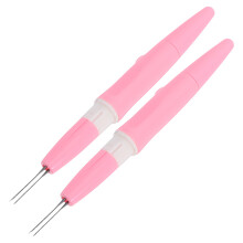 2St Draagbare Roze Viltnaald Pen Voor Beginners En Precisiewerk