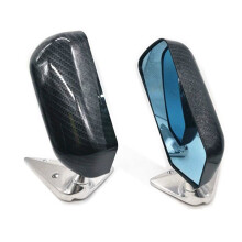 2PCS Universal Car Rearview Side Mirror Square F1 Style with Mirror Surface Metal Bracket Rear View Mirror