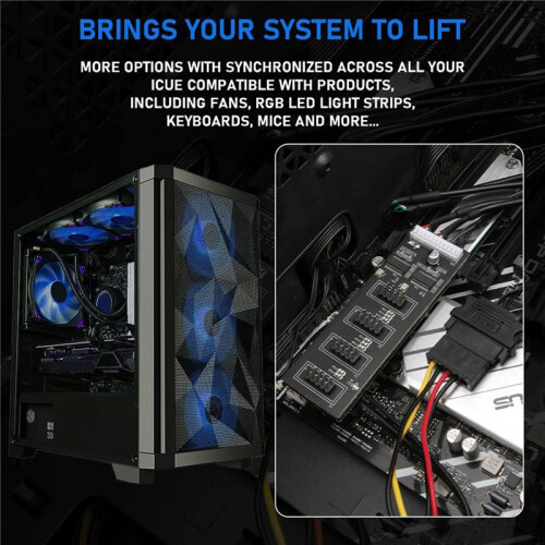 9Pin USB Header Splitter with  Power Cable, Internal USB Hub Extension USB 2.0 Splitter Connector for Motherboard 1