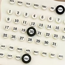 Manual Desk Calendar Adjustable Week Month Date Display Calendar Desktop Ornament Home Activity Room Decoration