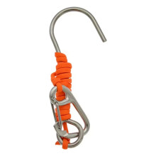 Dykning Revkrok 120 cm Spiralspiral Lanyard Dykning Rostfritt Stål Enkel Krok Dykning Drift Revkrok D