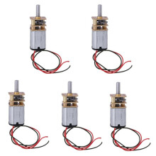 5 Peças N20  Micro-Metal Gear Motor com Motores  de Roda de Engrenagem 60RPM Velocidade Lenta Redutor de Metal Completo Brinquedo