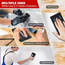 Kit de 7 Blocs de Ponçage avec Feuille de Papier de Verre, Abrasifs Manuels pour Carrosserie Automobile, pour Ponçage de Peinture Automobile.