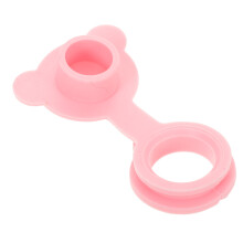 3Pz Tappo Silicone Rosa Da Bagno Con Design Baby