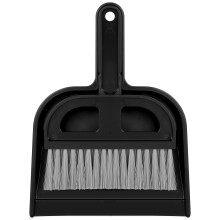 2St Compacte Mini Veegset Zwart Plastic Voor En