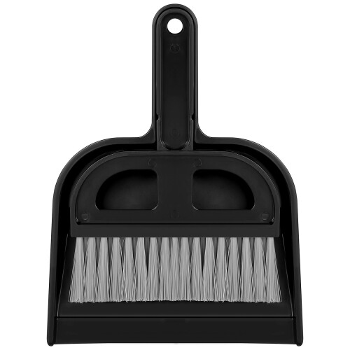 2St Compacte Mini Veegset Zwart Plastic Voor En