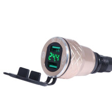 Motorcycle Dual USB Charger DIN Hella Socket for Versys for F800GS F650GS F750GS R1200GS R1250GS Gold EU Plug