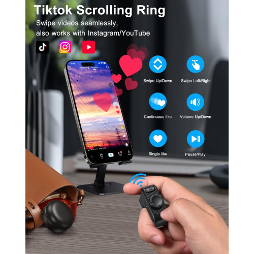 Telecomandă inelară de derulare wireless TikTok 2