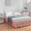 Jupe de lit blanche Queen avec plateforme et volants 5
