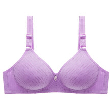 Brasieres Para Mujer, Naadloze bh's voor vrouwen, effen kleur, ademend, plooiend, volledig bedekkende, draadloze bh, paars L