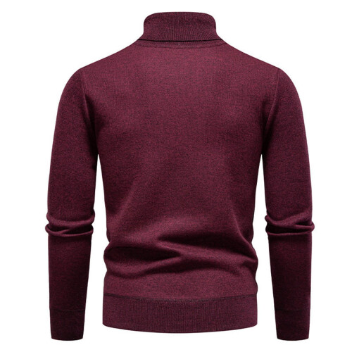 Hässliche Weihnachtspullover für Herren, warm gefütterter Rollkragenpullover, weicher Strickpullover, lässiges Winter-Thermo-Unterhemd für 2