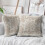 Μαξιλαροθήκες Boho Ethnic 16x16" Σετ 2 τεμαχίων, καφέ και λευκές γεωμετρικές 4
