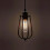 Industrial Cage Ceiling Pendant Light Black Metal 1 Set 1