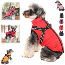 Cappotto invernale per cani, giacca invernale 3 in 1, cappotto per cani, giacca da neve impermeabile e antivento con cerniera, per cani di piccola,