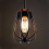 Industrial Cage Ceiling Pendant Light Black Metal 1 Set 2
