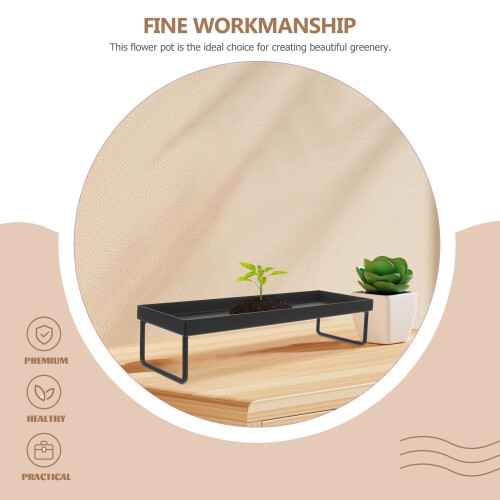 Bandeja decorativa de ferro para bonsai e plantas de mesa. 1