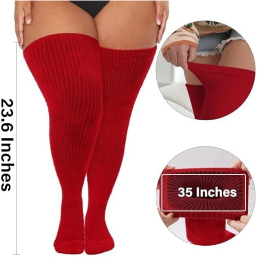 Κάλτσες Plus Size Μέχρι τον Μηρό Γυναικείες Κάλτσες Μέχρι τον Μηρό Μαλακές Κάλτσες 1