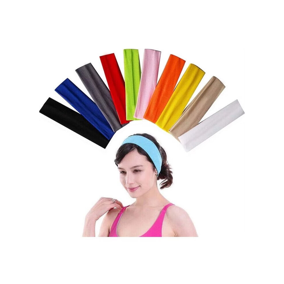 Unisex Zouyue Yoga Headband Â Stretchy Milk Fibre Â 10 Pack