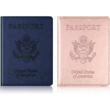 2 portapassaporto, portafoglio ultra sottile, custodia per passaporto in pelle PU per uomo e donna