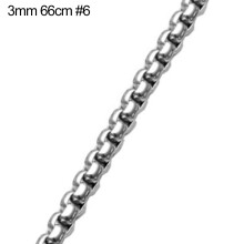 Collana a catena a maglie intrecciate in acciaio inossidabile placcato argento da 2-9 mm per uomo e donna di Ayyufe.