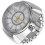 Ψηφιακό Ρολόι με Δαχτυλίδι Sterling Silver, Βολικό Ρολόι Miss2.50X2.00X2.00CM Ασημί 6