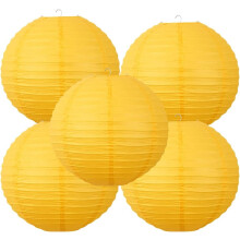 Lanternas de papel estilo chinês, conjunto de 5, ideais para decoração de festas.